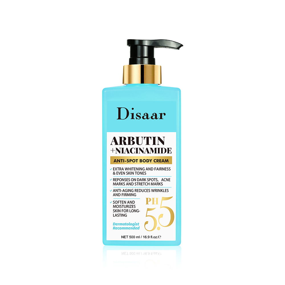 Crema corporal con manchas oscuras de niacinamida