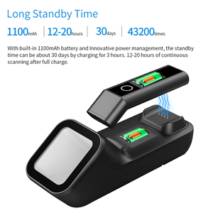 Symcode MJ-R50 Wireless Barcode Scanner With Automatic <strong>Scan</strong> Window 2D Cordless Bar <strong>Code</strong> <strong>Reader</strong> - Product Image 2