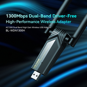 WDN1300H USB adaptörü Dual Band 2.4GHz kablosuz ağ kartı adaptörü WiFi alıcısı dizüstü USB veya masaüstü için - Product Image 2