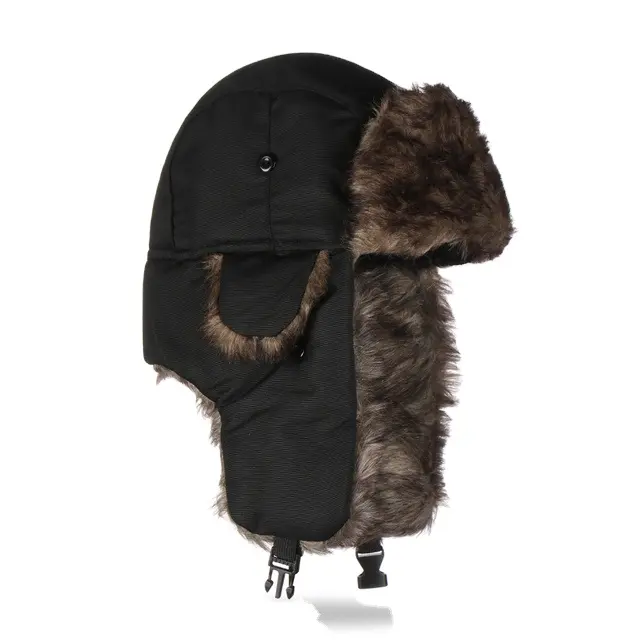 Gorro de cazador de invierno, gorro Ushanka soldado aviación sombreros para hombres y mujeres nieve esquimal sombrero con orejas para el clima frío