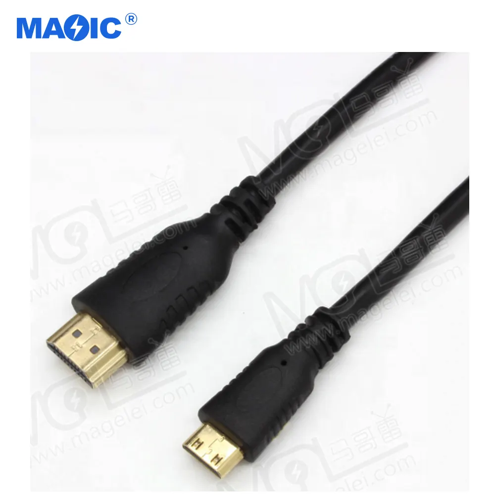 Cable de cobre puro para cámara de TV, Mini HDMI a HDMI estándar HDTV de 1,8 M, Cable HDMI de alta velocidad