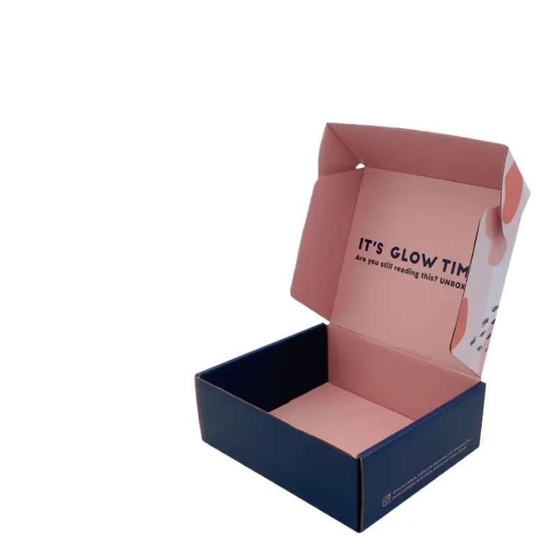 व्यक्तिगत कस्टम अल्ट्राहोर्ड नालीदार डबल पक्षीय मुद्रण रंग विमान बॉक्स
