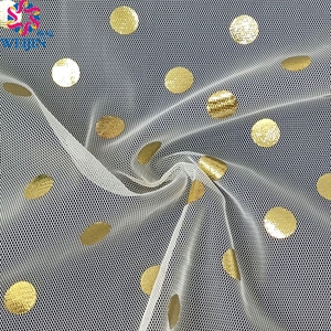 Тюль из полиэстера с круглым узором - Product Image 1