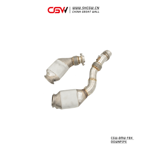 Performance Exhaust Downpipe <strong>Header</strong> with Catalytic Converters for BMW F82 M4 Heat Shield - Product Image 5
