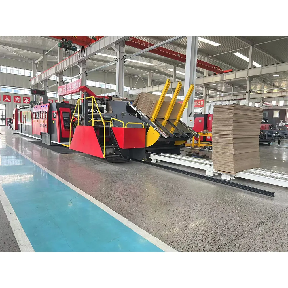 HS-A otomatik yüksek hızlı karton üretim hattı flekso baskı planya die kesme klasör gluer makineleri