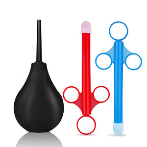 Silicone Bulb Enema Anal Clean Liquid Bottle Lube Applicator Syringe with Precise Scales <strong>Lubricant</strong> Tube Shooter - Product Image 1