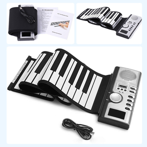 61 <strong>Keys</strong> Roll up Piano <strong>Keyboard</strong> Portable Soft Silicone Electronic Piano with Built-in Speaker LCD Display Recording MIDI <strong>Function</strong> - Product Image 3