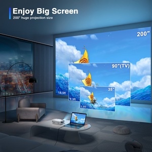 אבק-הוכחה חכם wifi 3d וידאו lcd אנדרואיד <span class=keywords><strong>iptv</strong></span> הוביל מקרן קולנוע ביתי עם אמנות בד