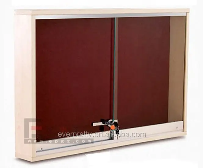 Everpretty furniture parede montar bloqueável macio placa de aviso com porta de vidro
