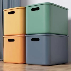 Aperitivos Juguetes Misceláneas Clasificación Nueva caja de almacenamiento de escritorio colorida Hogar Rectangular PP Cesta de plástico Caja Contenedor - Product Image 1