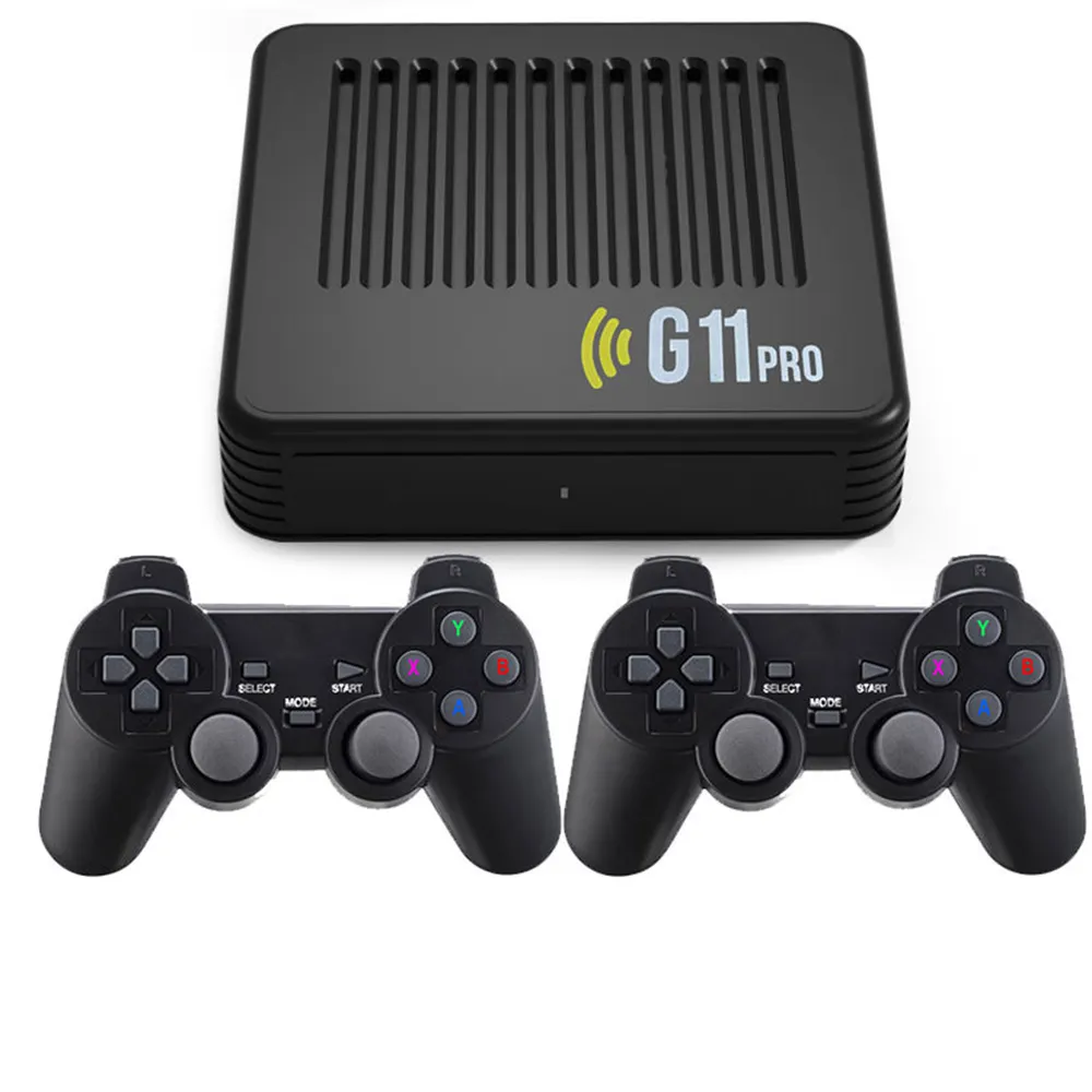 G11pro HD Retro Video Game Box, Game Stick Plug and Play TV Consola de videojuegos Emuladores con 2,4G Controladores duales inalámbricos