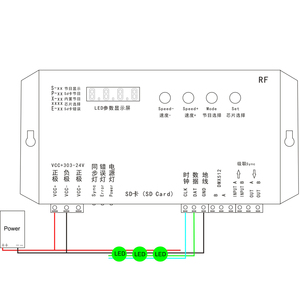 K-1000S Engneer с SD-картой светодиодный контроллер RGB Светодиодная лента 2048 IC контроллер DC5-24V адресуемый программируемый контроллер - Product Image 6