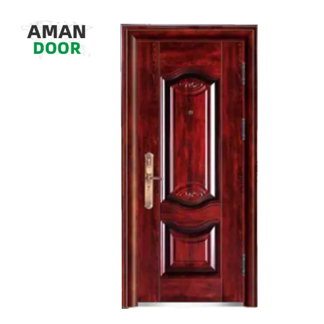 Porta AMAN di alta qualità Ghana design principale porta di sicurezza in acciaio porta d'ingresso principale in metallo