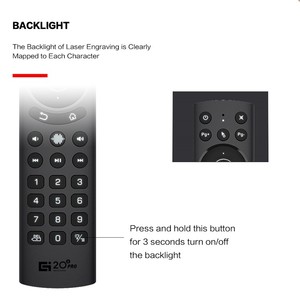 Factory Wholesale Backlit Voice IR Learning <strong>Remote</strong> Control for Smart TV Box - Product Image 5