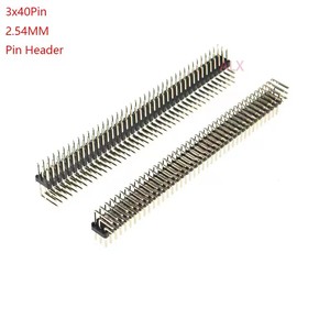 3x40 PIN doppia fila maschio 2.54MM passo ad angolo retto connettore connettore 3x40 PIN 3*40 p 40 PIN per scheda PCB ARDUINO