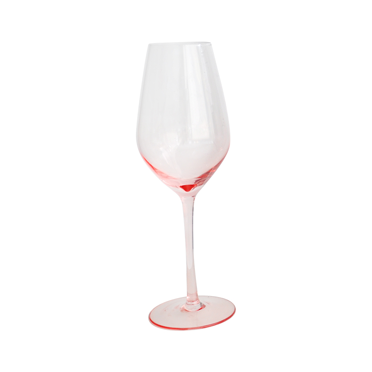 verre à vin cerclé d'or rose C