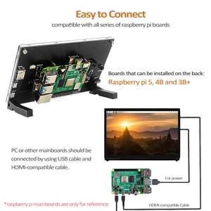 RTS 7 Inch IPS HD <strong>LCD</strong> Capacitive <strong>Touch</strong> <strong>Screen</strong> 1024x600 <strong>Display</strong> <strong>with</strong> Speakers for Raspberry Pi 5 /4 Model B/3B+/3B Jetson Nano PC - Product Image 4