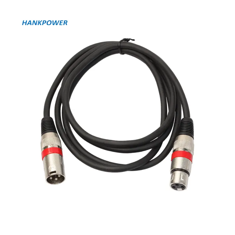 Cabo de áudio e microfone xlr, fio extensor macho para fêmea 3pin xlr para amplificador e microfone