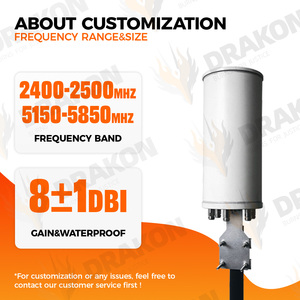 14dBi tăng cao MIMO Omni Antenna trạm cơ sở cho Wifi Router và mỏ sử dụng với vít gắn kết N-J kết nối - Product Image 5