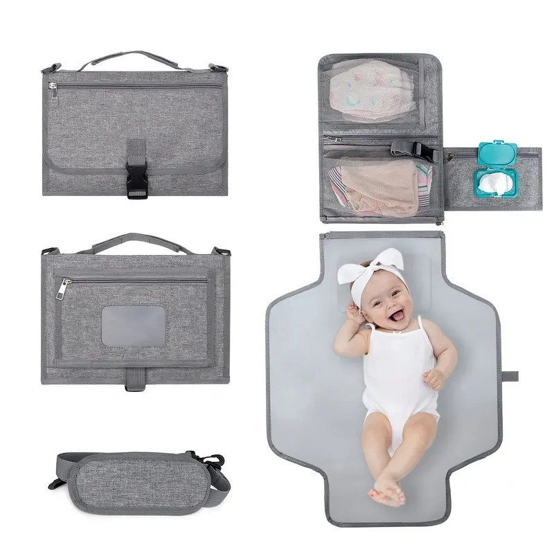 Nouvelles Idées de Produits Sac à Couches Portable pour Bébé Grande Capacité Personnalisé Matelas à Langer Portable avec Remise Favorable