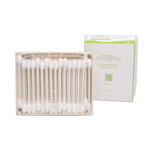 Kozmetik kullanımı günlük kullanım banyo kullanımı 110 adet çift büyük kafa kağıt çubukları düz kutu ile pamuk swablar - Product Image 5
