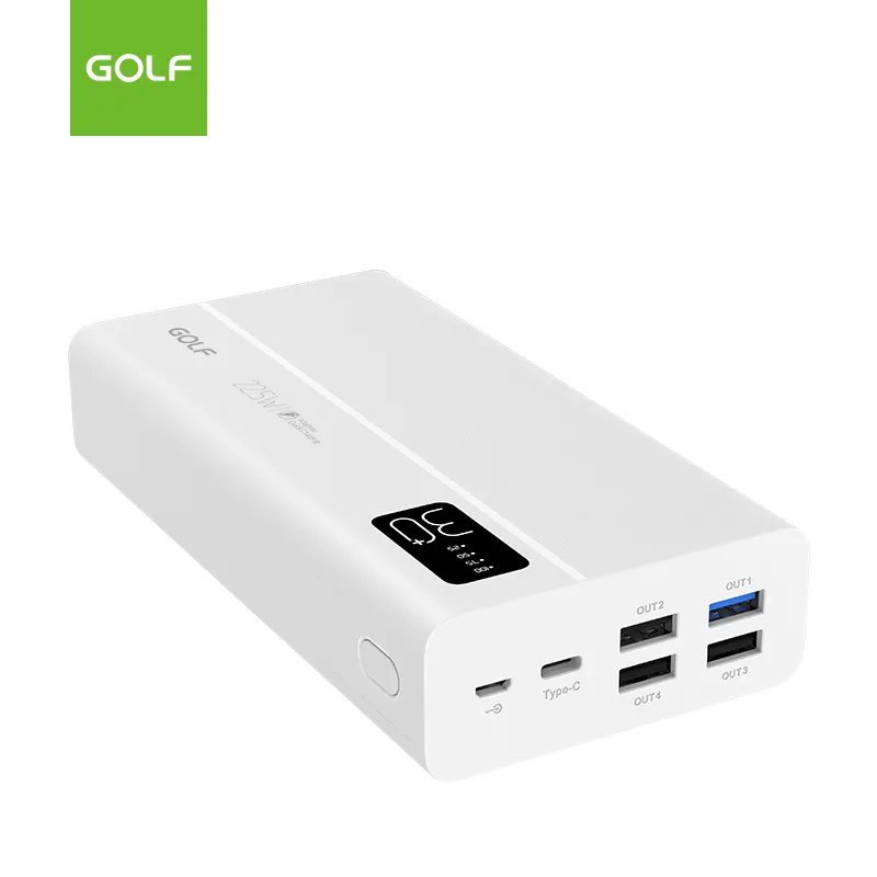 Draagbare Batterijlader 30000Mah Powerbanks Oem Grote Capaciteit Lithium Mobiele Oplader Pd 22.5W 30000Mah Power Bank Met 4 Usb