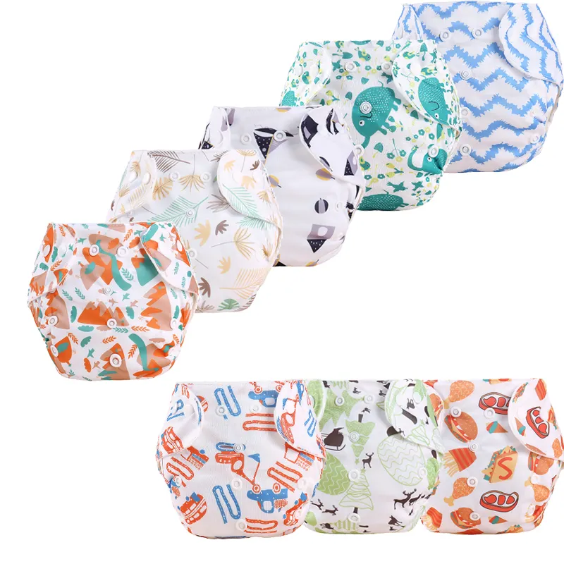 Couche en tissu lavable, réutilisable et imperméable pour bébé, couche-culotte en coton pour enfants, vente en gros, 1 pièce