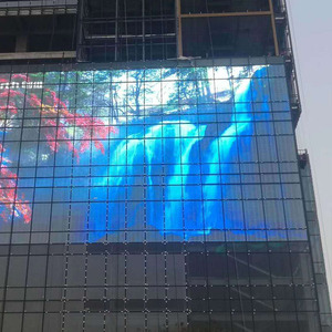 P 3.91 p55 outdoor video mesh/glas/vorhang programmierbare schild transparent vermietung led pixel weichen bildschirm mesh led-anzeige - Product Image 3
