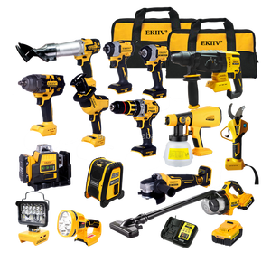 EKIIV 20V เครื่องมือไฟฟ้าชุดคอมโบที่ปรับแต่งได้การสนับสนุน OEM รวมถึงเลื่อยวงเดือนสว่านไร้สายแบบไม่มีแปรงเลื่อยลูกสูบ - Product Image 4