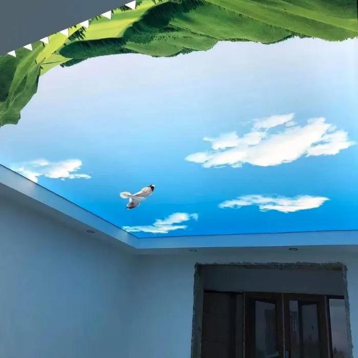 Paneles de techo de pared 3d de plástico, azulejos para decoración interior de baño