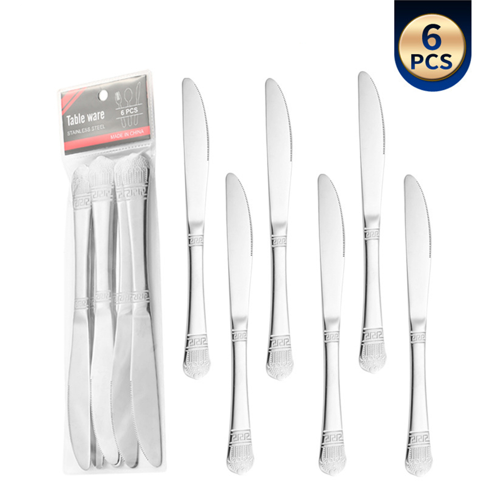Couteaux de table 6 pièces argent
