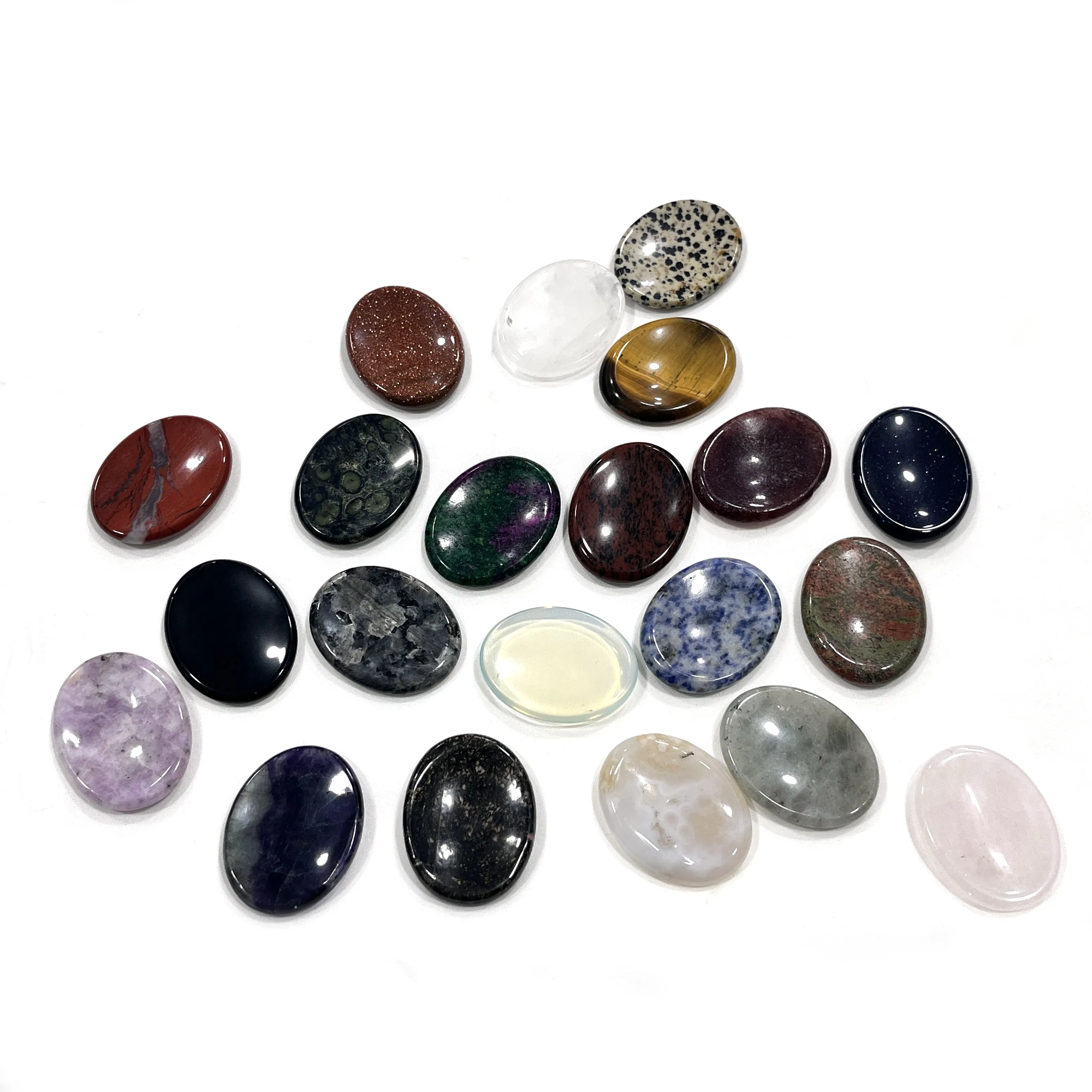 Wholesale Bulk Natural Crystal Rock Thumb Worry Stone Crystal Craft For Gift Spirit Healing