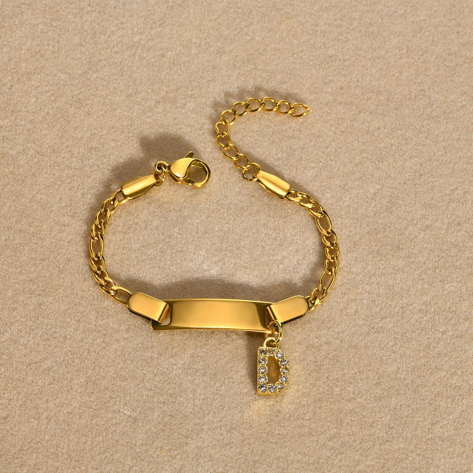 12CM gold letter D