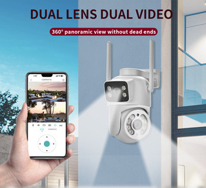 ICSEE Outdoor Dual Lens <strong>Wireless</strong> Ip Camera Cctv ICsee Wifi Dual Ball Machine Camera 4K Dual Lens Ptz <strong>Network</strong> Camera Security - Product Image 2