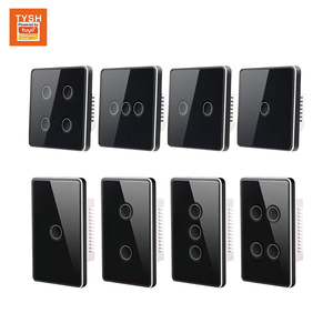 Tuya TYSH 1/2/3/4ギャングTuyaスマートスイッチUSEU標準Alexa音声制御タッチガラスウォールワイヤレスWiFiスマートライトスイッチ - Product Image 1