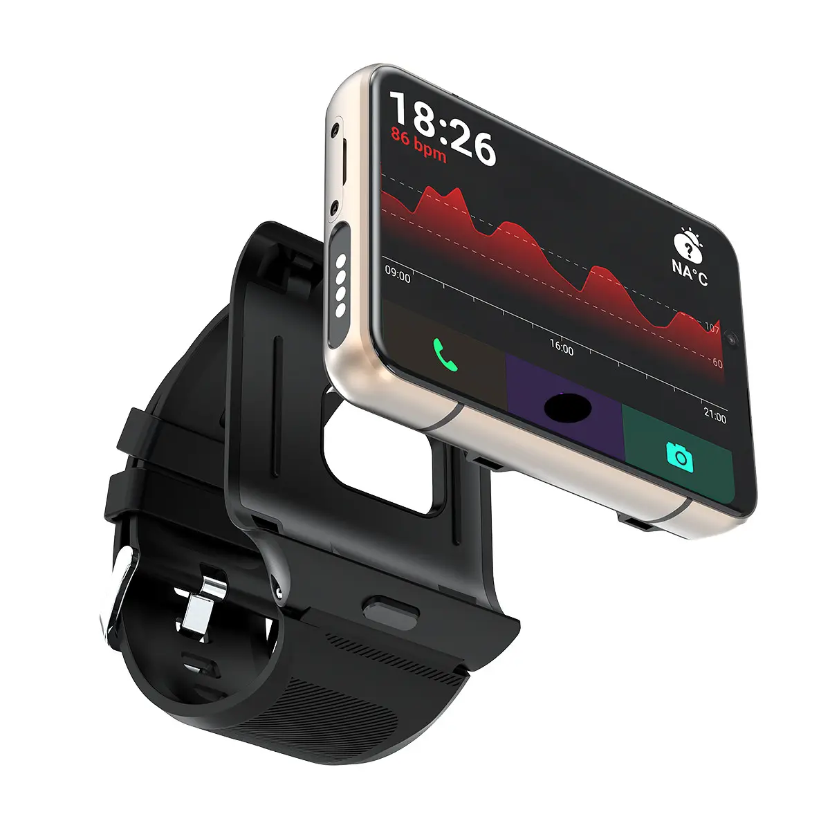 OEM S999 Smartwatch, Doppel kamera 2300mAh Akku 2,88 "HD Großbild-SIM-Karte Smart 4G Uhr Telefon für Android Smartwatch