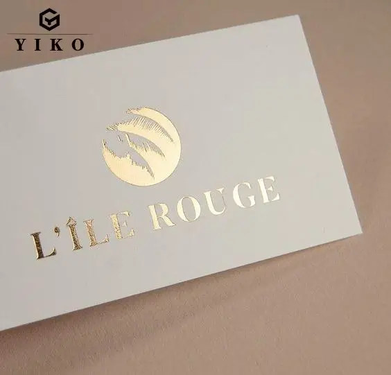 Custom Luxury Embossed Stamping Recycled Visiting Thank You Cards Printing Gold Foil Business Card