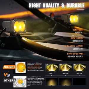 2PCS 10Wスーパードットフォグライトアシストドライビングライト付き3インチ琥珀色LEDライトポッド - Product Image 3