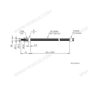Sensor de temperatura con forma de cabeza de bala NTC de alta precisión Niveles de sensibilidad de 10K y 100K - Product Image 4