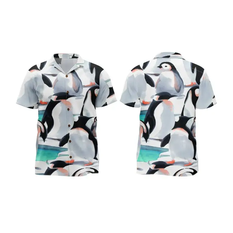 2023 Wholesale Summer Panda Printed Aloha Custom Hawaiian Shirt Suitable for Vacation