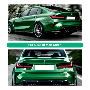 Isle of Man lapisan vinil pembungkus mobil berubah hijau penutup bodi kendaraan penuh jenis produk Film mobil - Product Image 5