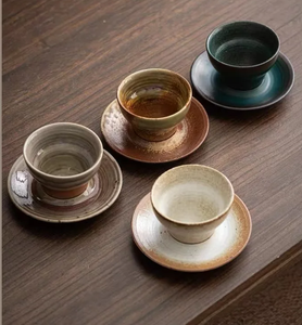 ถ้วยชาและจานรองชุดถ้วยเซรามิกมีหูจับถ้วยกาแฟแก้วนมที่สร้างสรรค์ - Product Image 6
