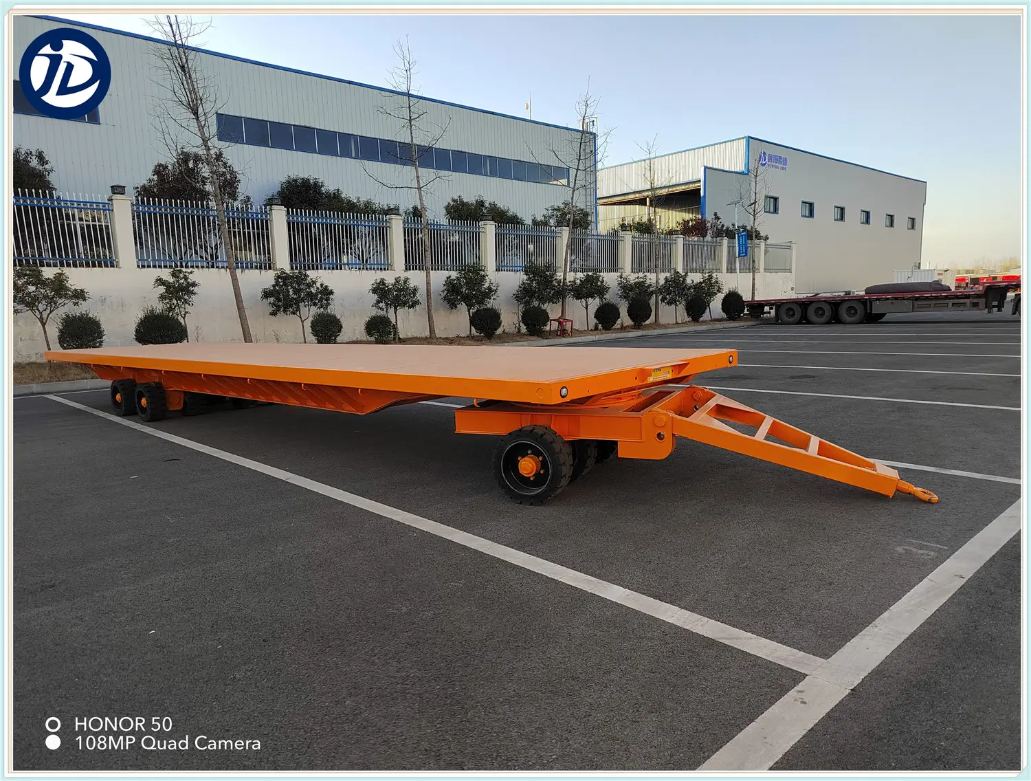 Yeni özel tekne römorku yaprak makası taşıma kamyon römorkları 20FT 40FT düz platformlu römork