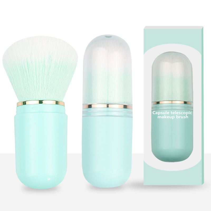 Capsule telescopic brush clear water blue