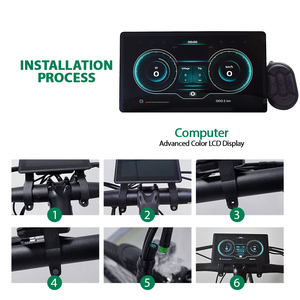 หน้าจอแสดงผลอัจฉริยะสำหรับจักรยานไฟฟ้า H8 จอ LCD ขนาดใหญ่ รองรับการเชื่อมต่อ UART2 ติดตามความเร็ว เชื่อมต่อแอปพลิเคชันบนมือถือ มาตรวัดความเร็วสำหรับจักรยานไฟฟ้า อุปกรณ์เสริมสำหรับจักรยาน - Product Image 3