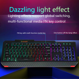 レインボーバックライト4-in-1 RGBゲームセット104キーUSBキーボードマウスヘッドセットマウスパッドコンボ - Product Image 5