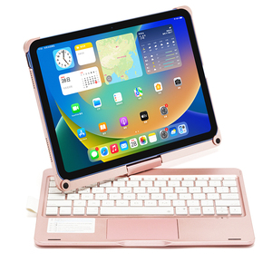 Nueva llegada para iPad 10th 10,9 pulgadas 360 grados de rotación aceptar OEM con BT retroiluminado Touchpad teclado inalámbrico funda Tablet - Product Image 1