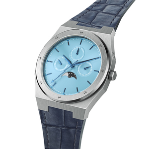 Özel Logo son tarzı üç gözler Dial çok fonksiyonlu kronolojik Montre En Cuir ay izle erkekler için - Product Image 3