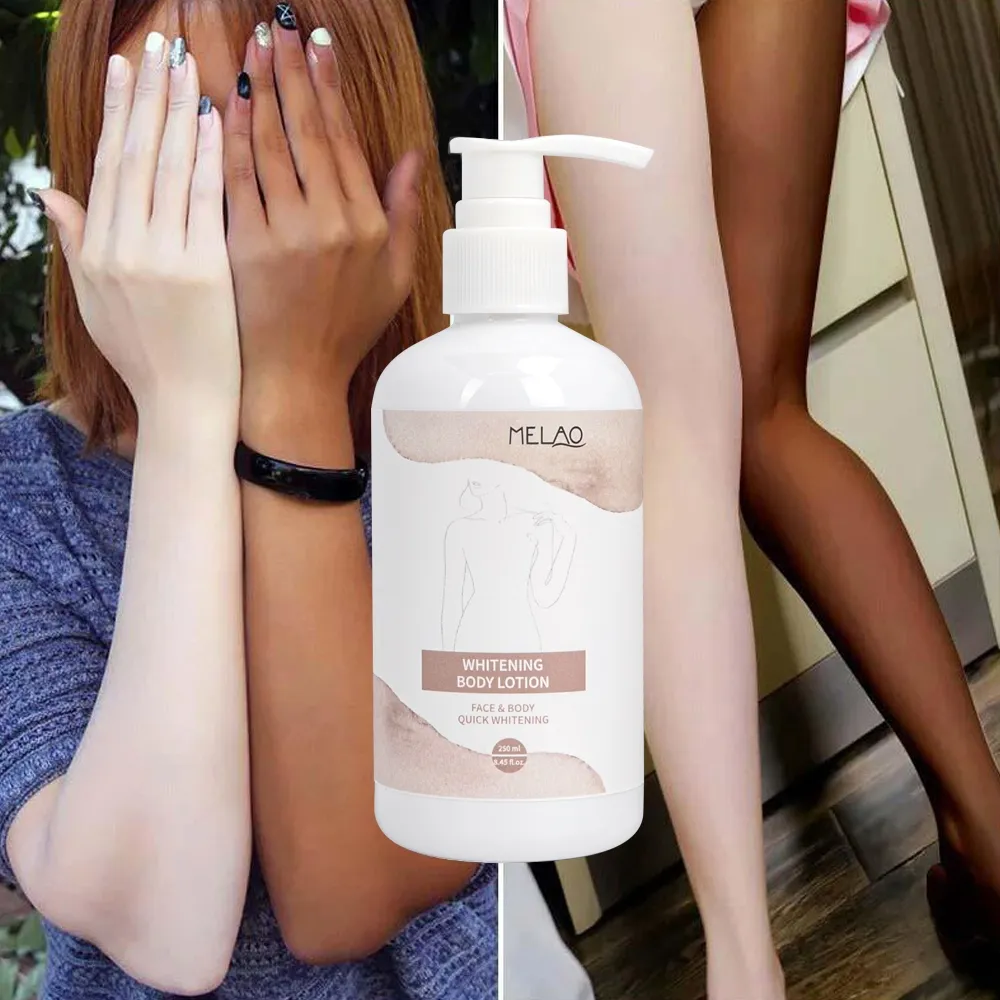 Melao Beste Kwaliteit Body Lotion Moisturizer Organische Huid Gezicht Whitening Bleken Crème Bodylotion Voor Donkere Huid