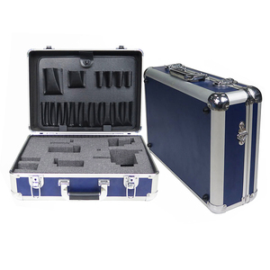 便携式蓝色铝合金工具箱收纳盒纹身机枪套件盒 - Product Image 6